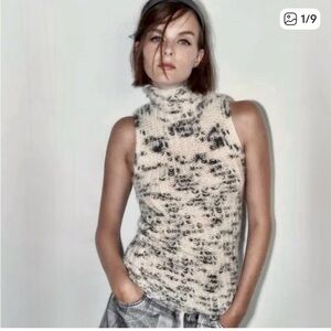 Wool blend Gray Patterned Women's sweater